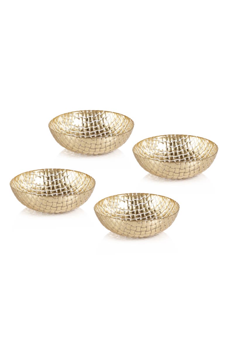 Zodax Braided Set of 4 Serving Bowls, Main, color, Gold