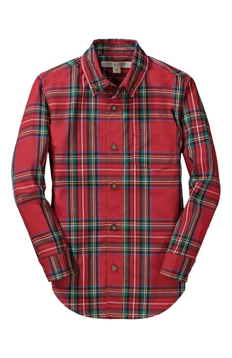 Baby Boys' Organic Stretch Poplin Shirt, Infant