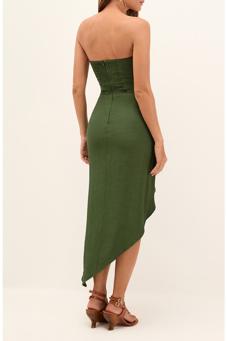 Noa Strapless Cover-Up Midi Dress, Alternate, color, GREEN