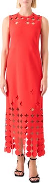 Akris punto Dot Cutout Sleeveless Shift Dress