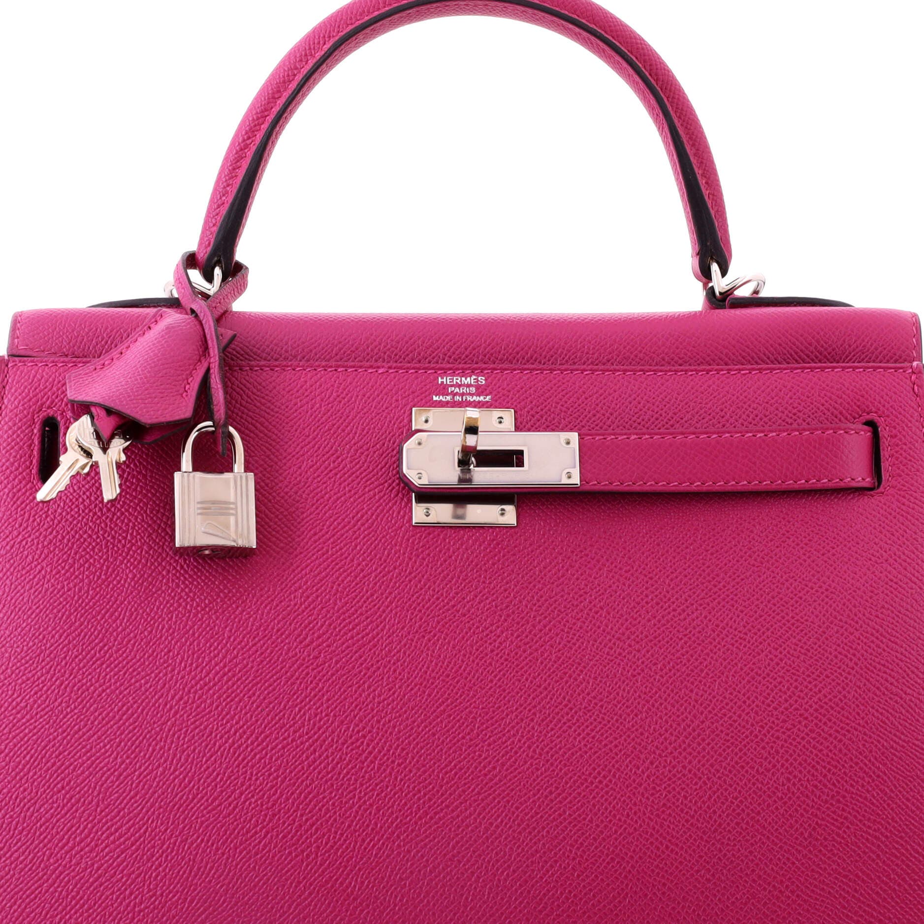 Pre-Owned Hermes Kelly Handbag Pink Epsom with Palladium Hardware 28, Alternate, color, Rose Pourpre