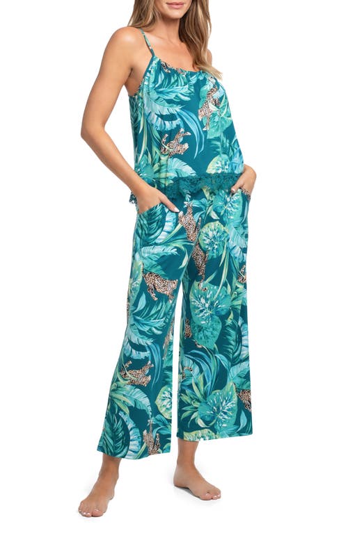 In Bloom By Jonquil Bonnie Satin Camisole Pajamas In Green