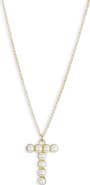 MESHMERISE Imitation Pearl Initial Pendant Necklace