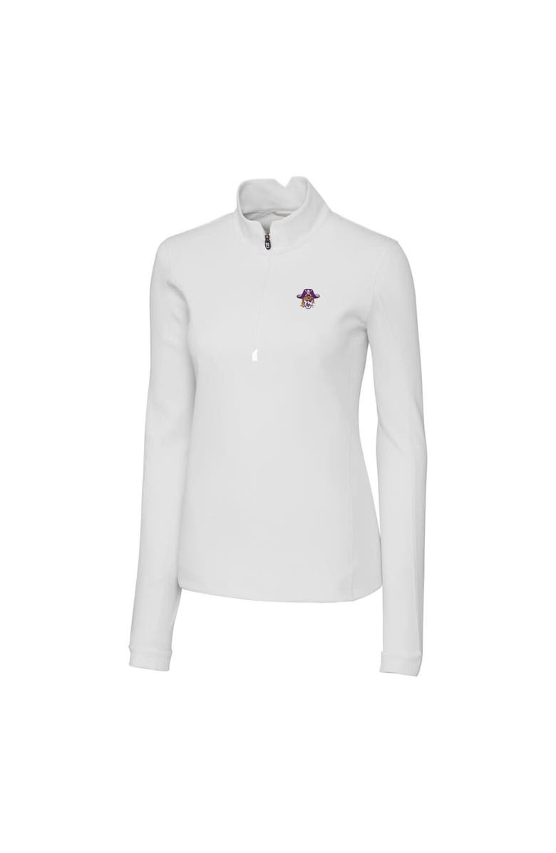 Cutter & Buck Women's Cutter & Buck White ECU Pirates Traverse Stretch Quarter-Zip Pullover Top, Alternate, color, White