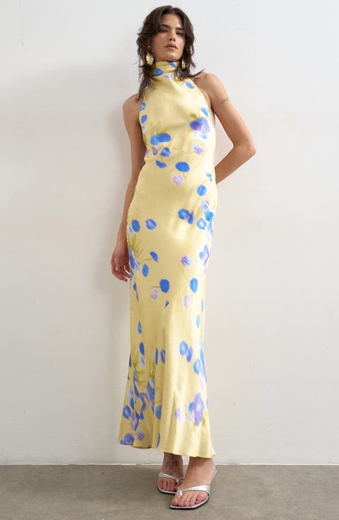 Floral Halter Maxi Dress