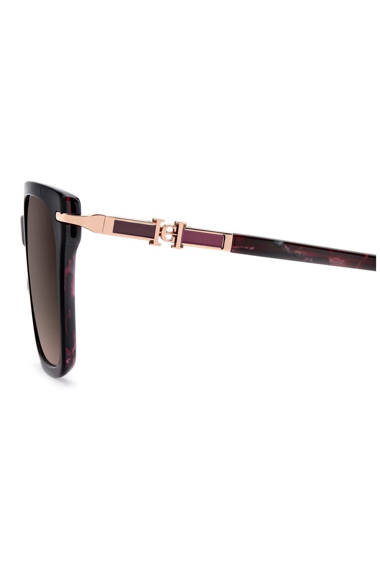 56mm Square Sunglasses, Alternate, color, RED HAVANA BLACK/ BROWN SF