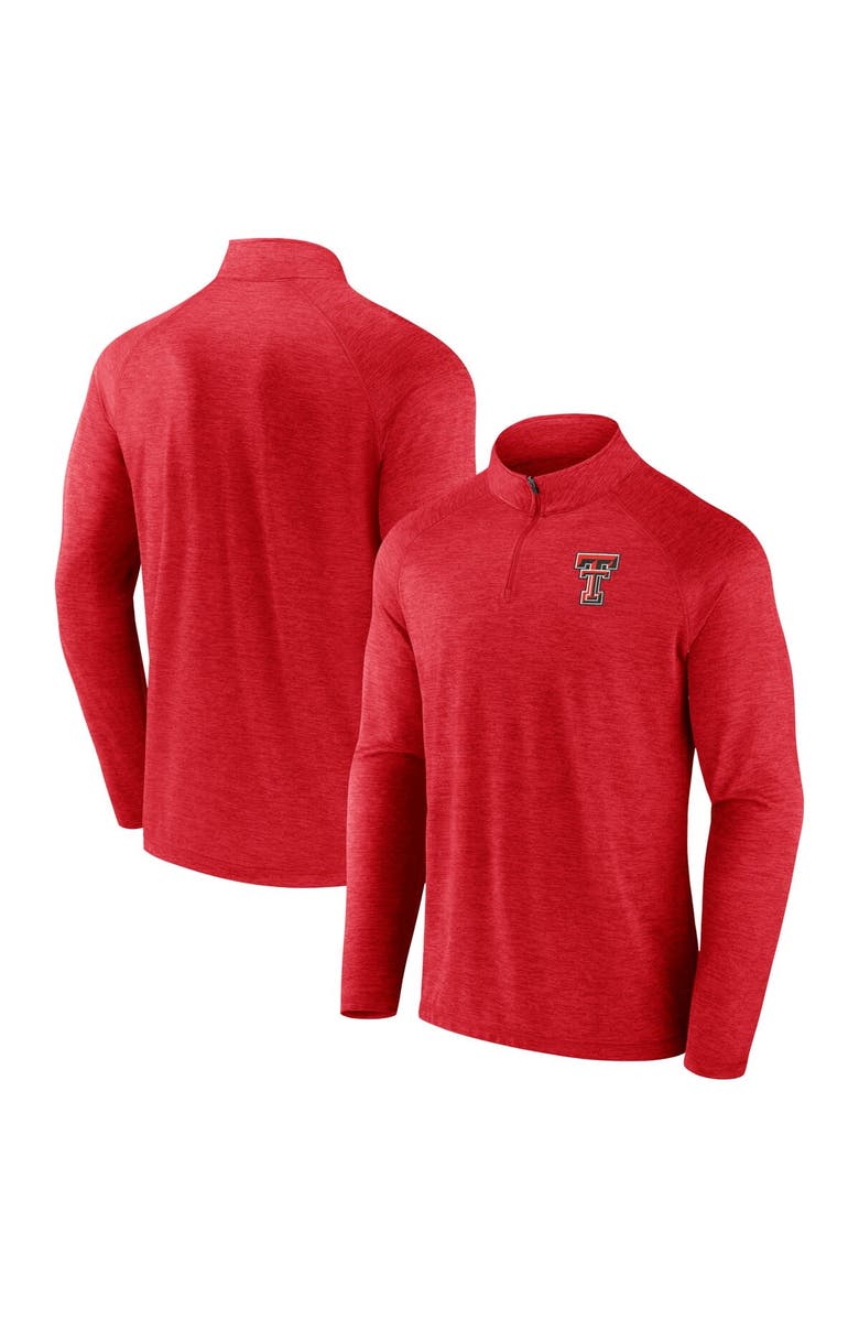 FANATICS Men's Fanatics Branded  Red Texas Tech Red Raiders Primary Logo Raglan Quarter-Zip Top, Alternate, color, 
