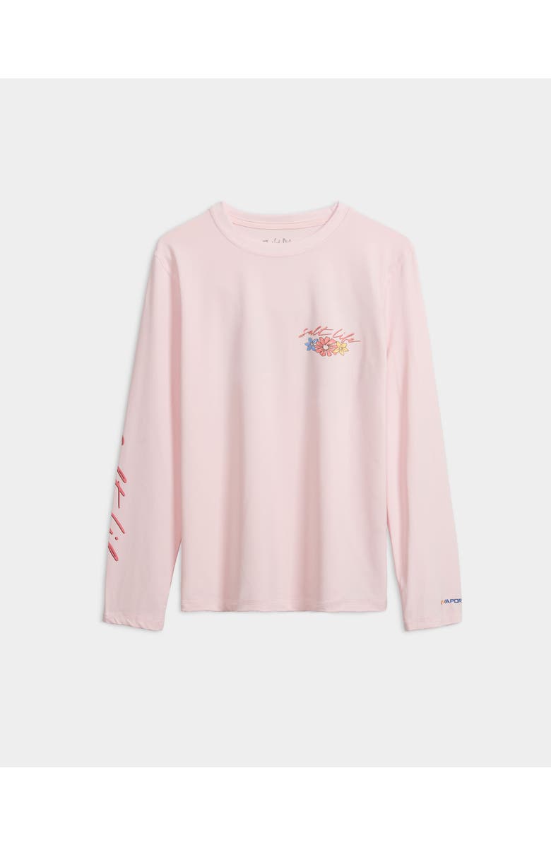 Salt Life Honu Long Sleeve Performance Shirt, Main, color, Crystal Pink Heather