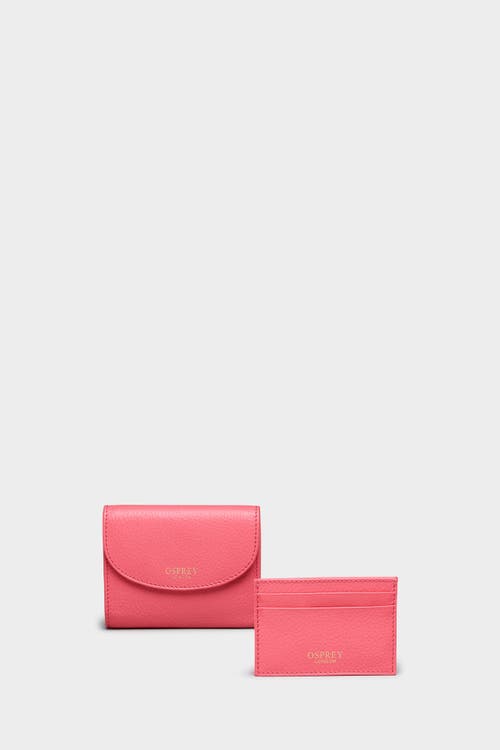 Osprey London The Tilly Leather Purse Gift Set In Pink