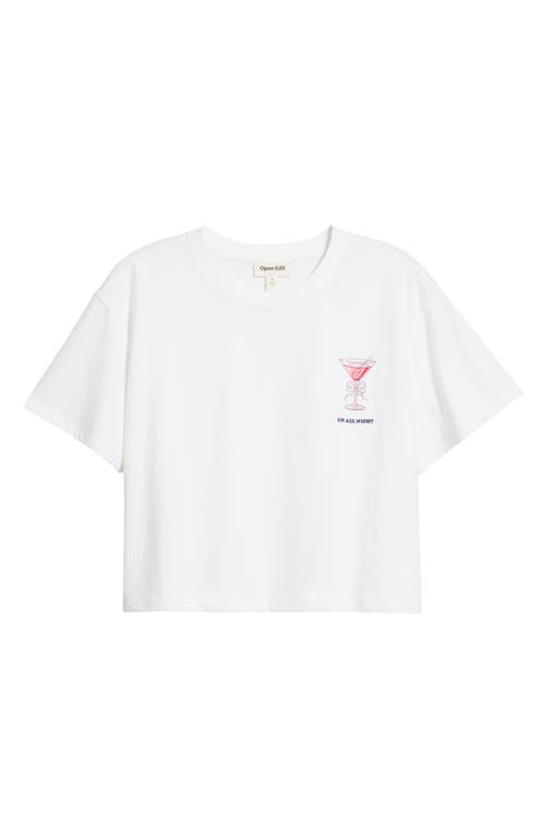 Open Edit Boxy Crop T-shirt In Animal Print