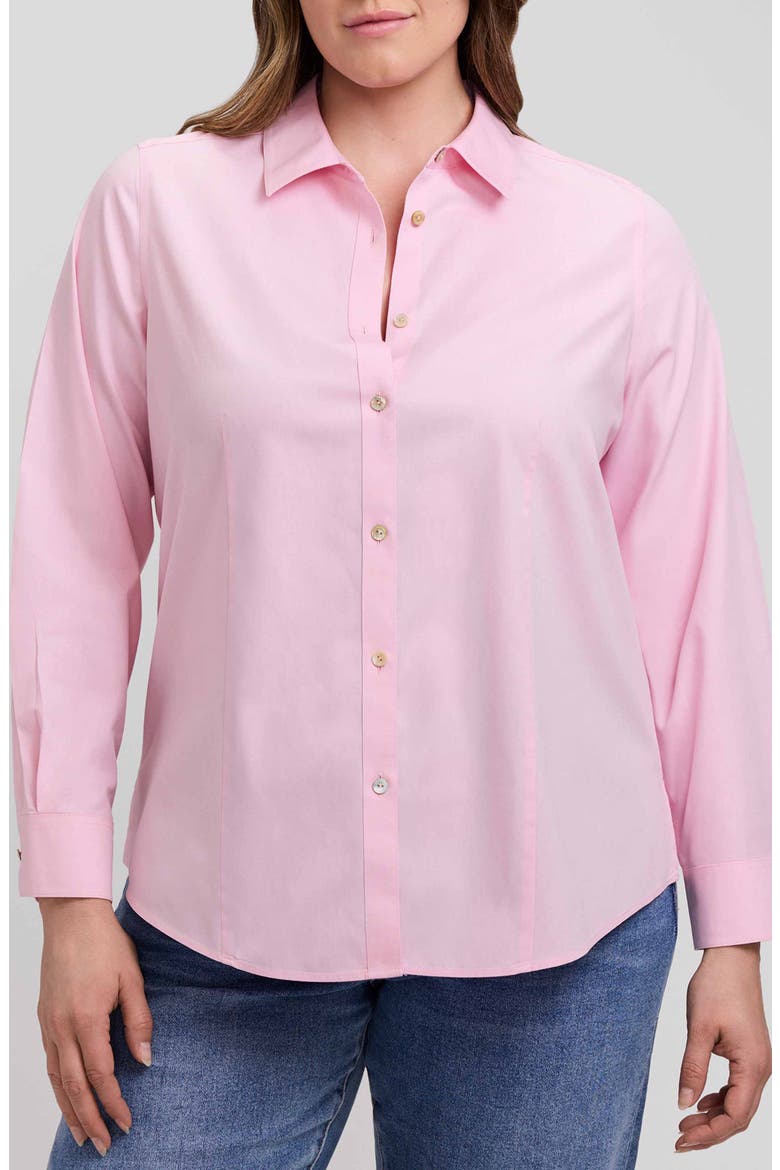 Dianna Non-Iron Button-Up Shirt, Main, color, CHAMBRAY PINK