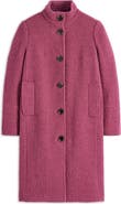 Boden Textured Wool Blend Stand Collar Coat