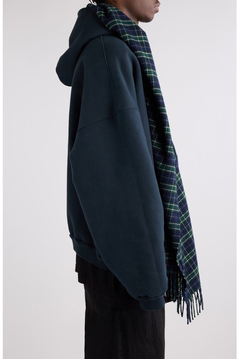 Oversize Full Zip Hoodie with Scarf Detail (Men) | Nordstrom
