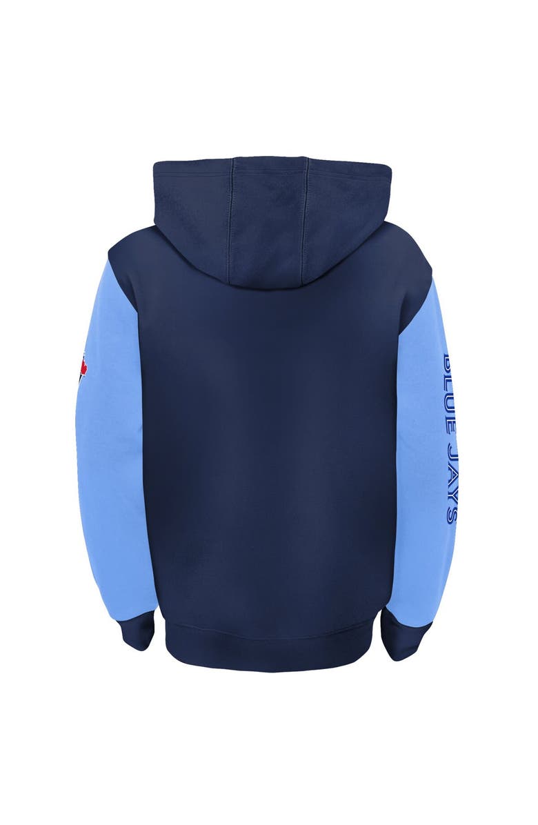 Outerstuff Youth Fanatics Branded Navy/Light Blue Toronto Blue Jays Postcard Full-Zip Hoodie Jacket, Alternate, color, 