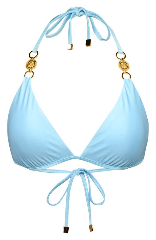 L AGENCE L'AGENCE ANNABELLE SHIMMER TRIANGLE BIKINI TOP 