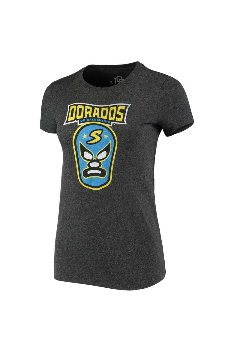 Women's Black Sacramento Dorados Copa de la Diversion Script Tri-Blend Scoop Neck T-Shirt, Alternate, color, Black