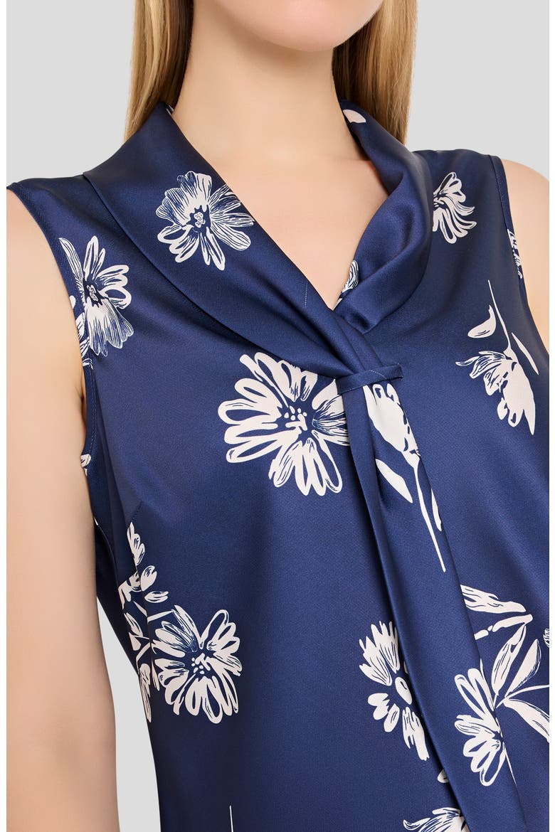 Sailor Tie Neck Sleeveless Top, Alternate, color, NAVY IVORY