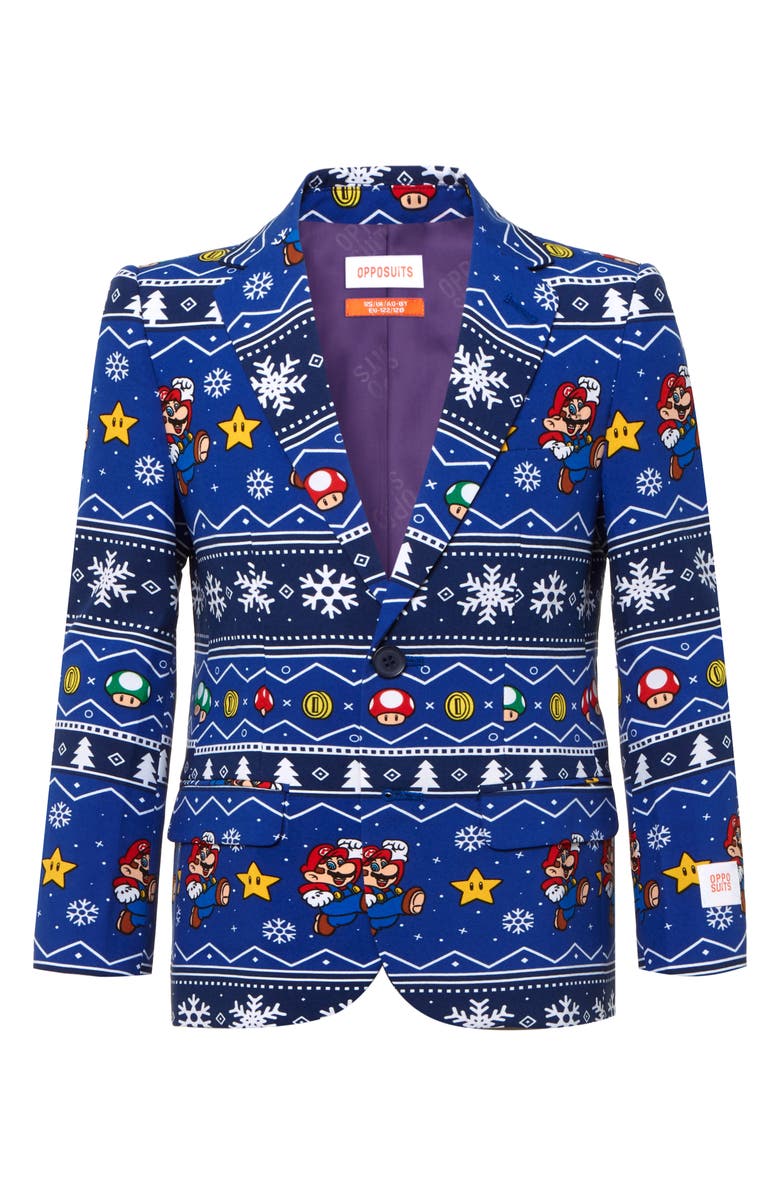 OppoSuits Merry Mario Two-Piece Suit with Tie, Main, color,