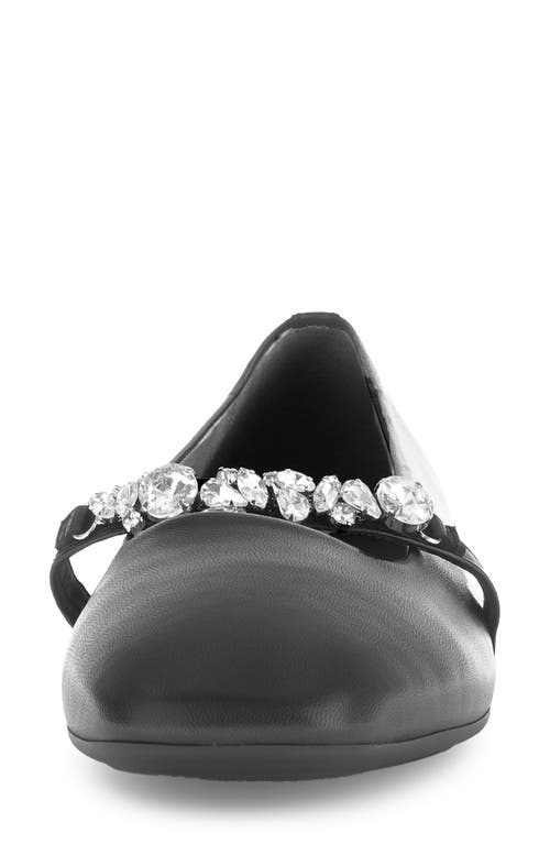 Gabor Crystal Mary Jane Flat In Black