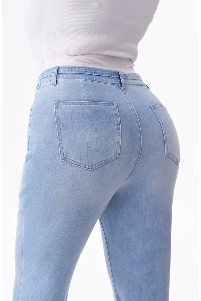 Super High Waist Crop Tapered Mom Jeans, Alternate, color, LIGHT BLUE