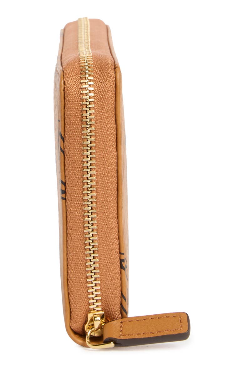 Aren Monogram Contintental Wallet, Alternate, color, COGNAC