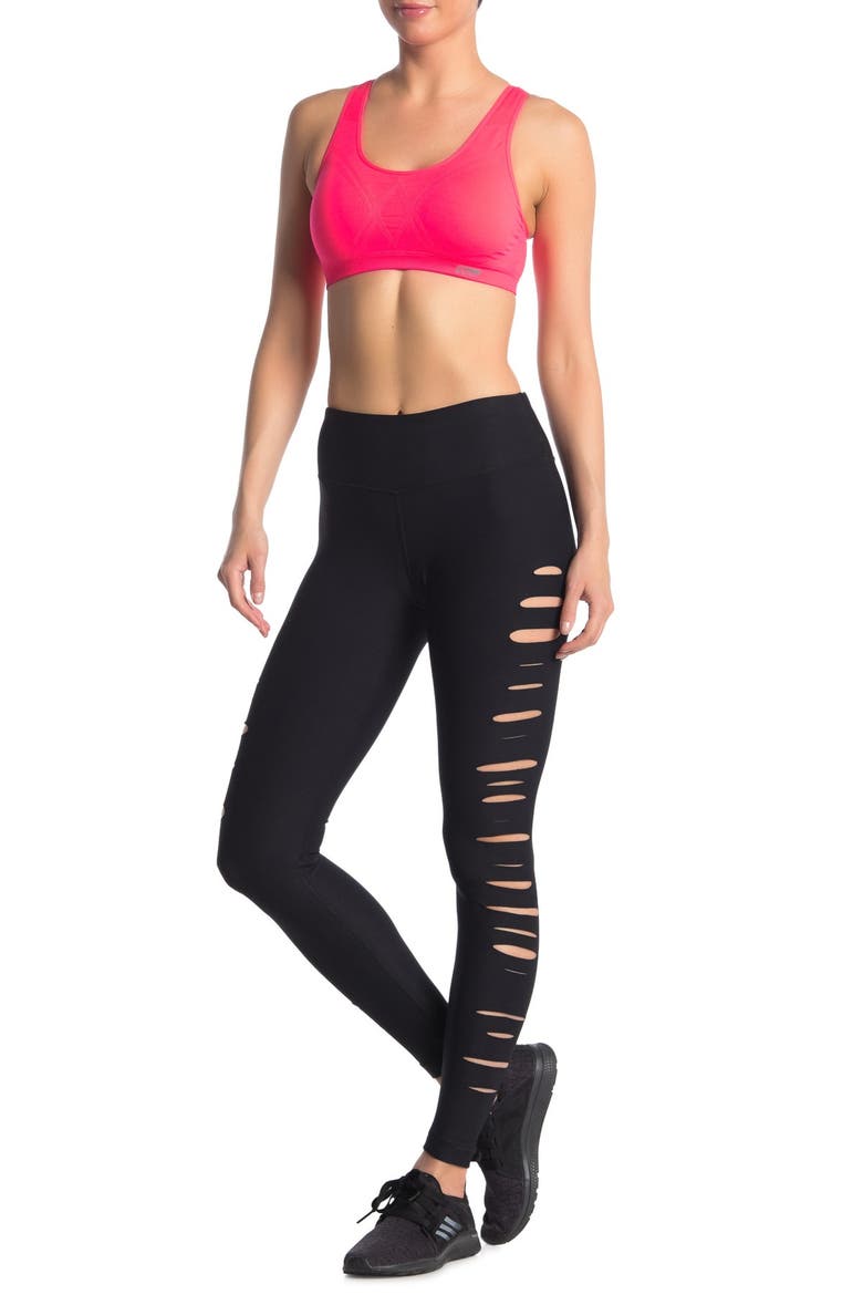 Vented High Waist Leggings, Main, color, BLACK