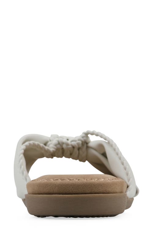 Cliffs By White Mountain Fasha Slide Sandal In White Smooth