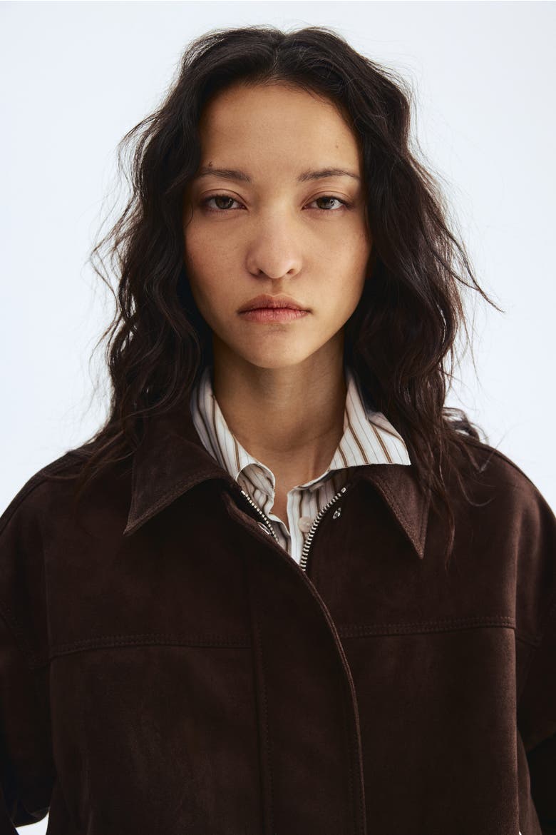 Napped Jacket, Alternate, color, Brown