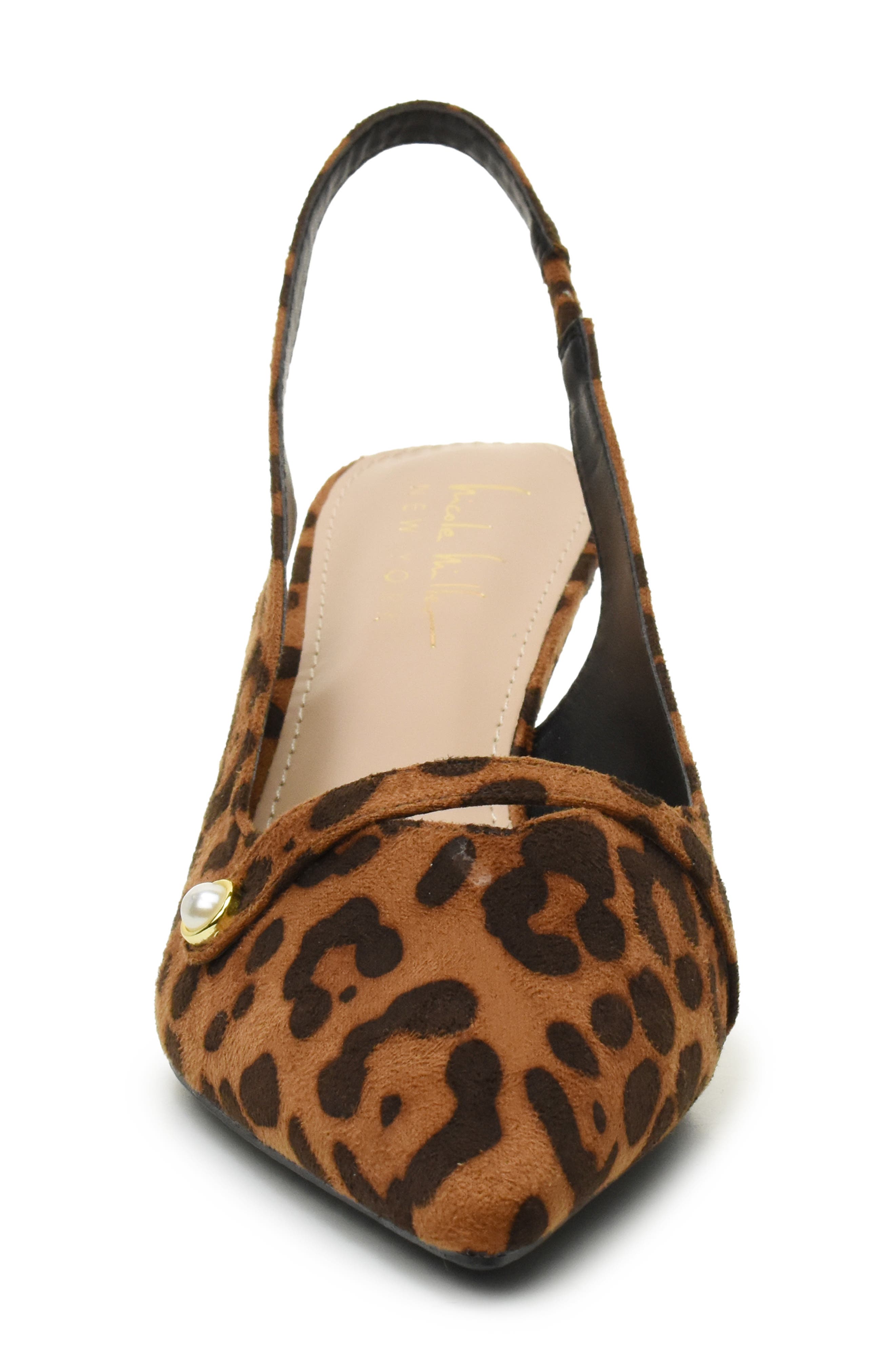 Nicole Miller Pointed Toe Slingback Pump, Alternate, color, Leopard