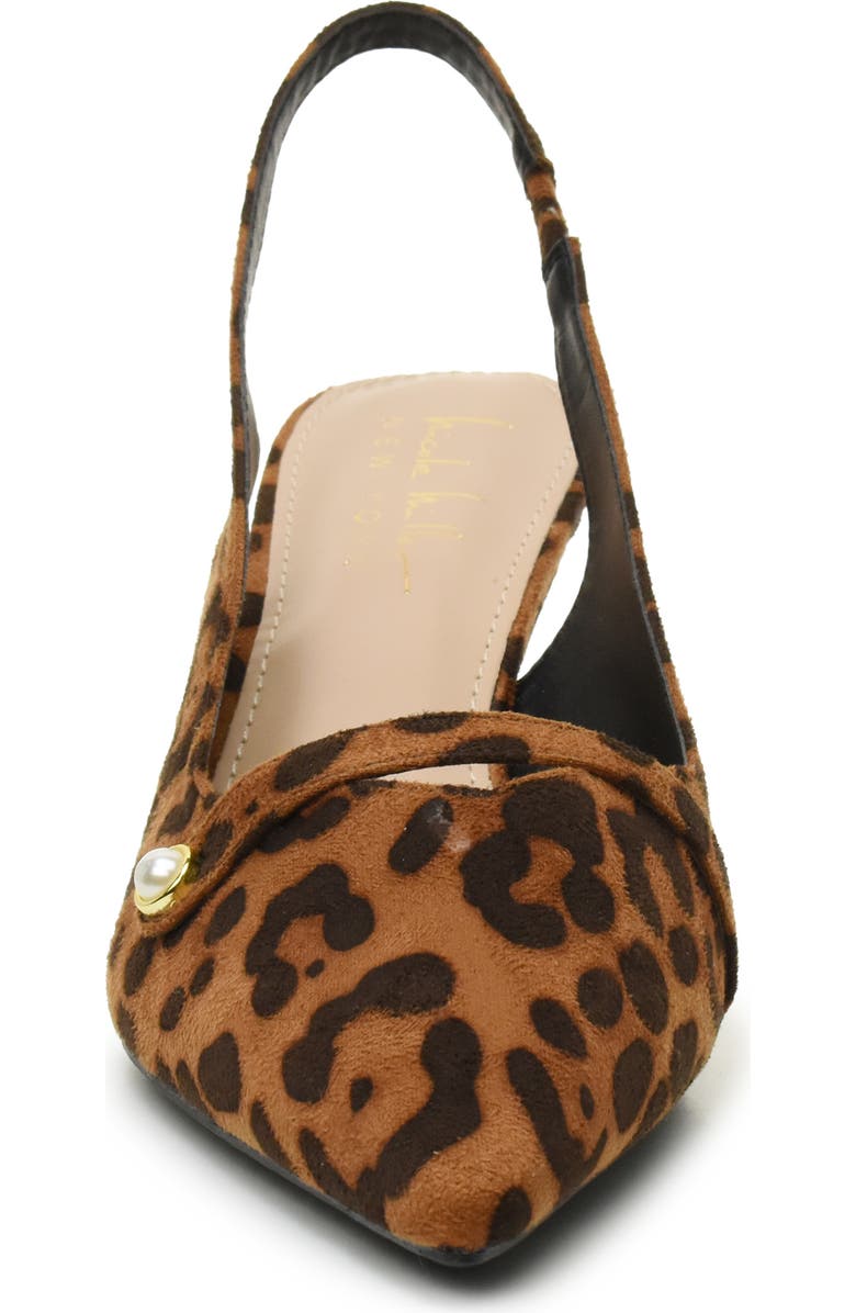 Nicole Miller Pointed Toe Slingback Pump, Alternate, color, Leopard