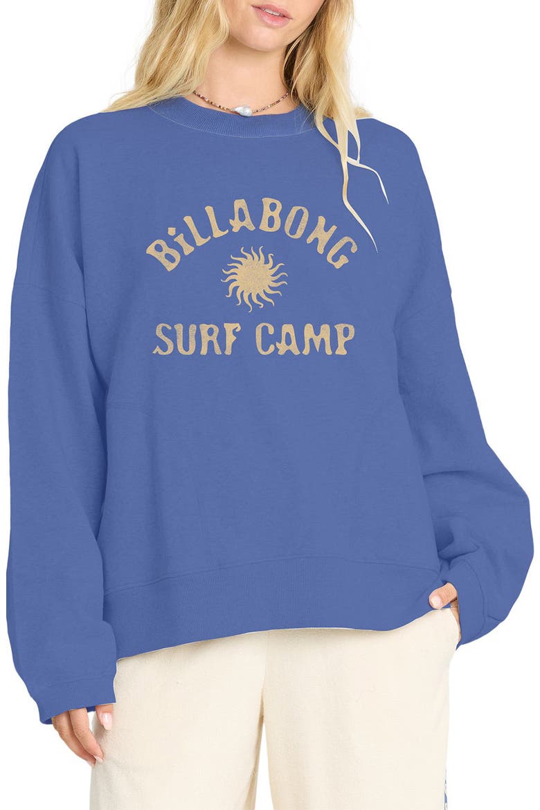 Surf Camp Heritage Graphic Sweatshirt, Main, color, TRUE NAVY