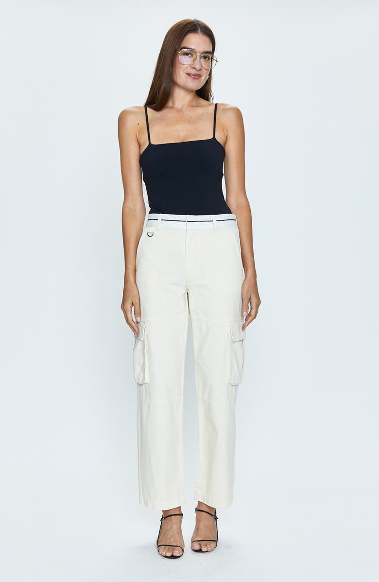 Pistola Addie Straight Leg Cargo Pants, Alternate, color, Eggshell