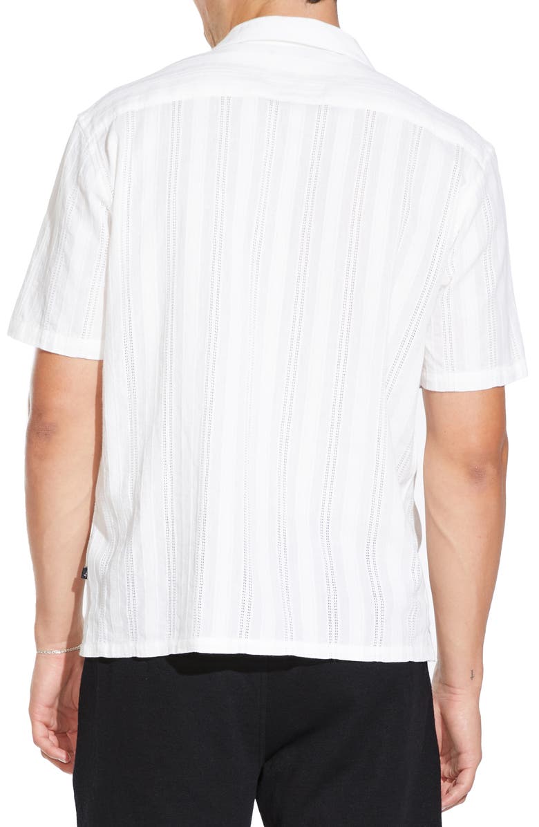 Civil Society Estevez Stripe Open Stitch Cotton Camp Shirt, Alternate, color, 