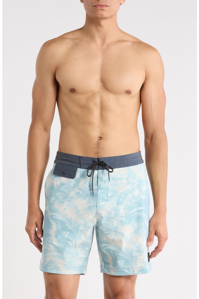True North Garage Board Shorts, Main, color, BLUE FOG