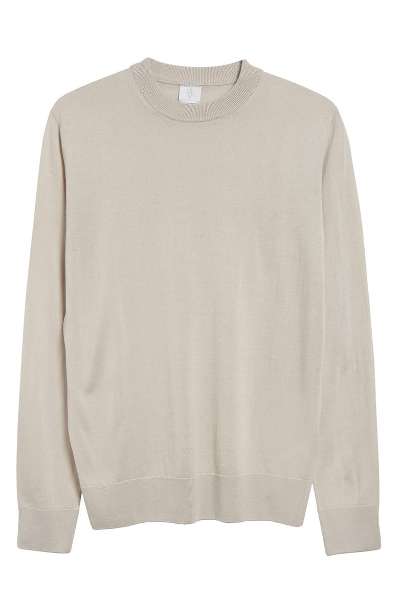 Eleventy Silk Crewneck Sweater, Alternate, color, 02 Sand