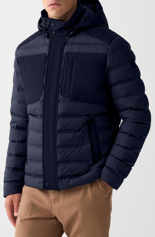 COLMAR Seamless Water Repellent Hooded Down Jacket in Navy Blue  product