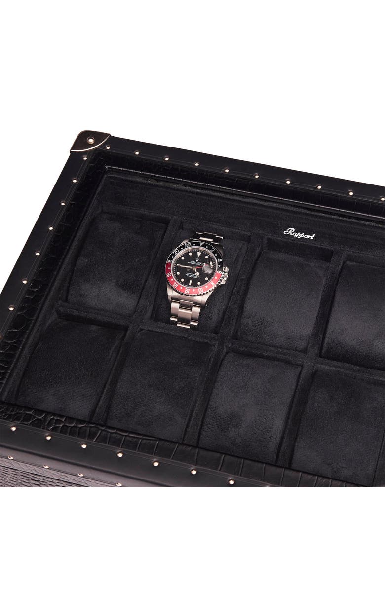 Rapport London Brompton Optic Ten Watch Box, Alternate, color, Black
