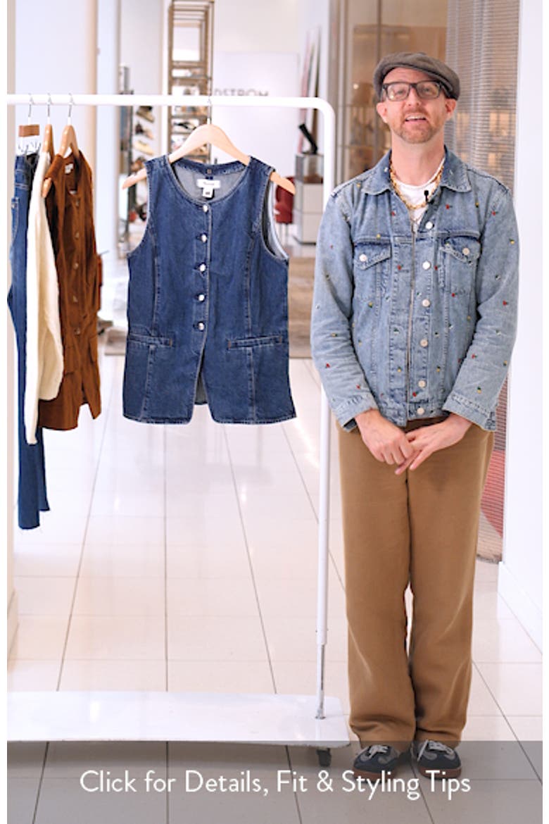 Crewneck Cutaway Denim Vest video