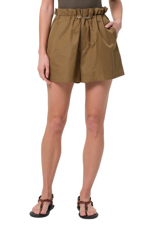 Agolde Lydia Toggle Waist Cotton Blend Shorts
