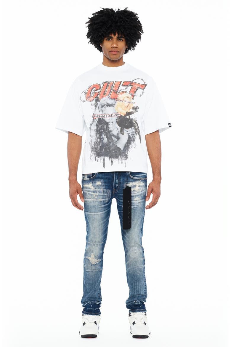 Punk 601 Super Skinny Distressed Jeans, Alternate, color, SPRUCE