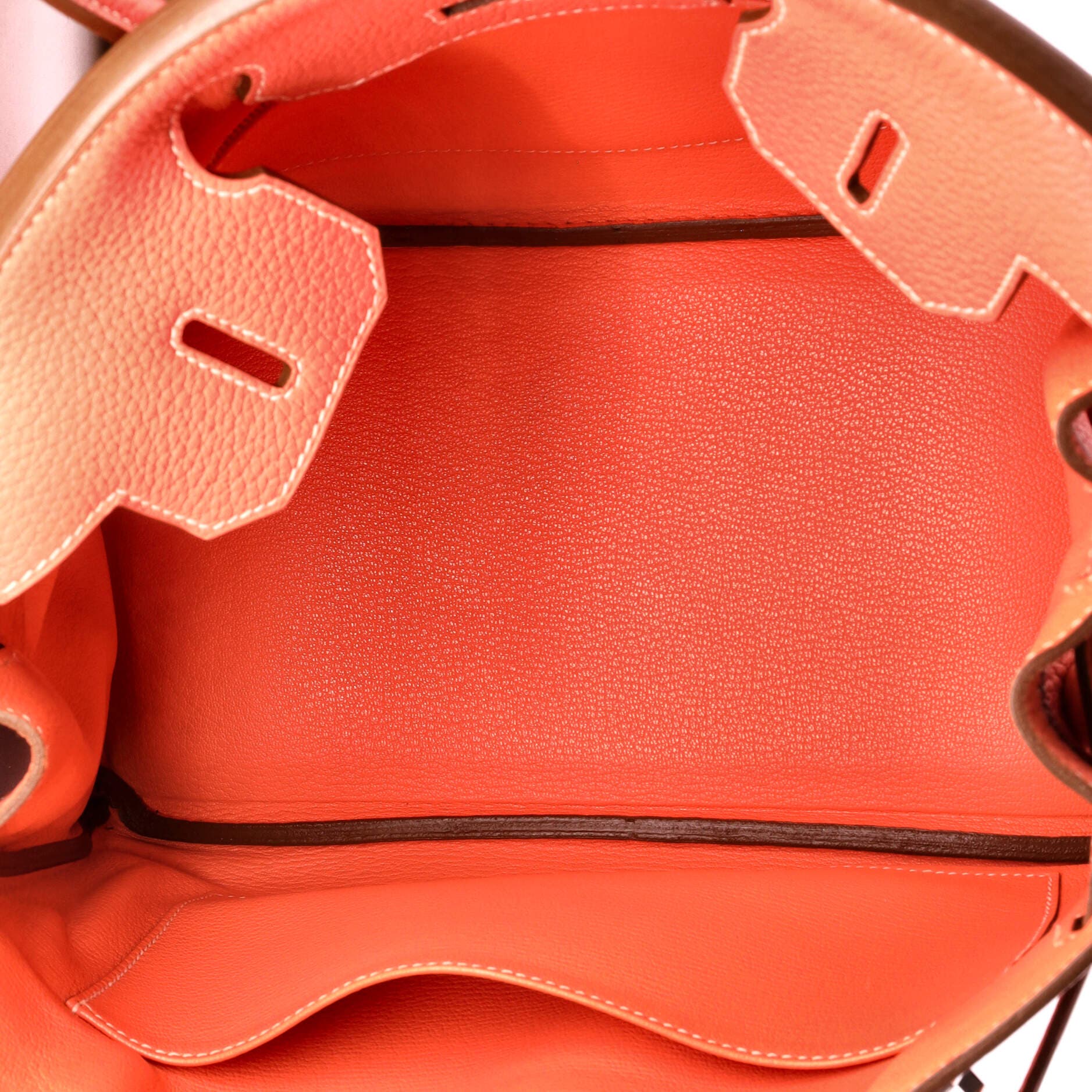 Birkin Handbag Pink Clemence with Palladium Hardware 30, Alternate, color, Orange