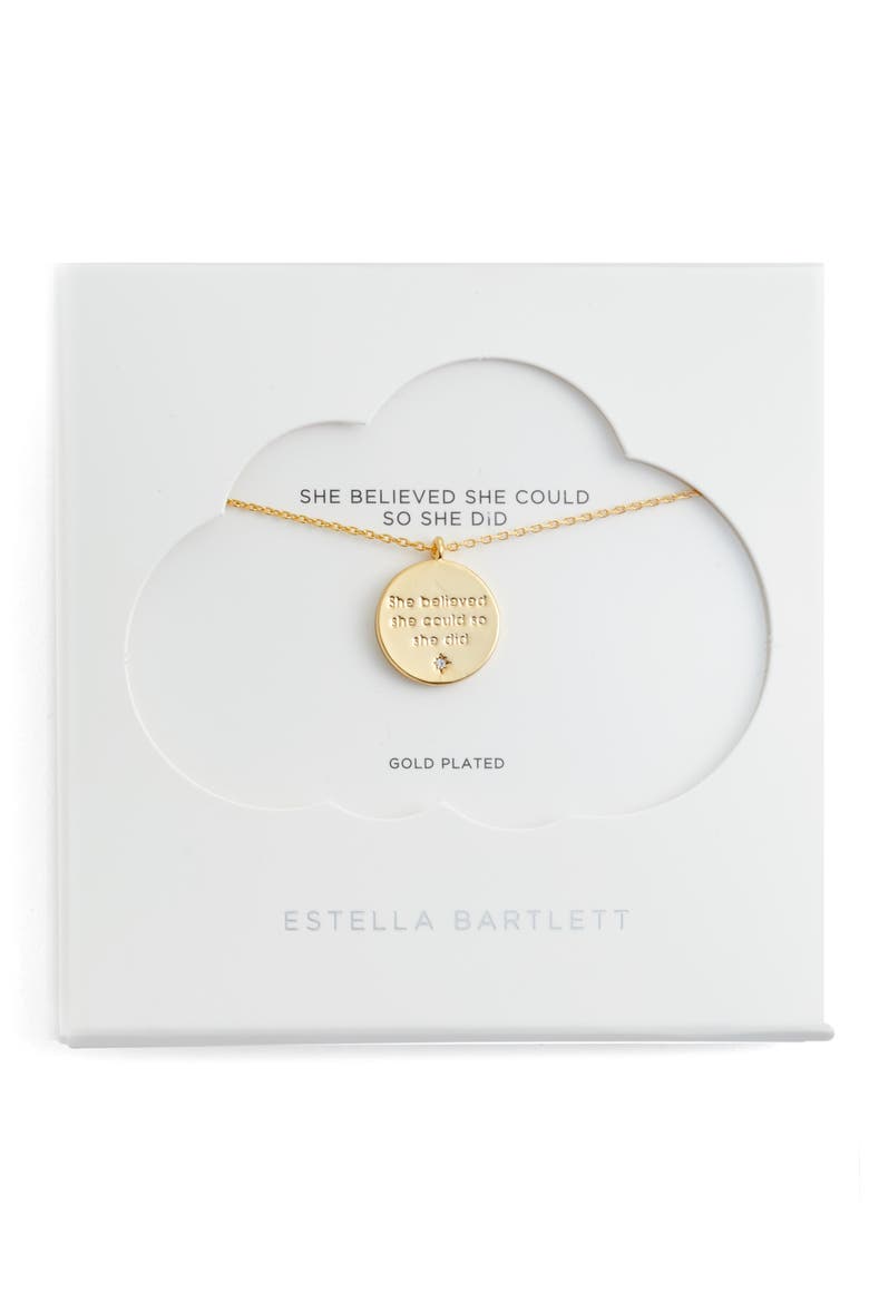 Engraved Quote Necklace, Alternate, color, GOLD
