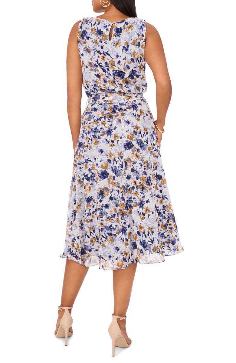 Chaus Floral Sleeveless Midi Dress, Alternate, color, 