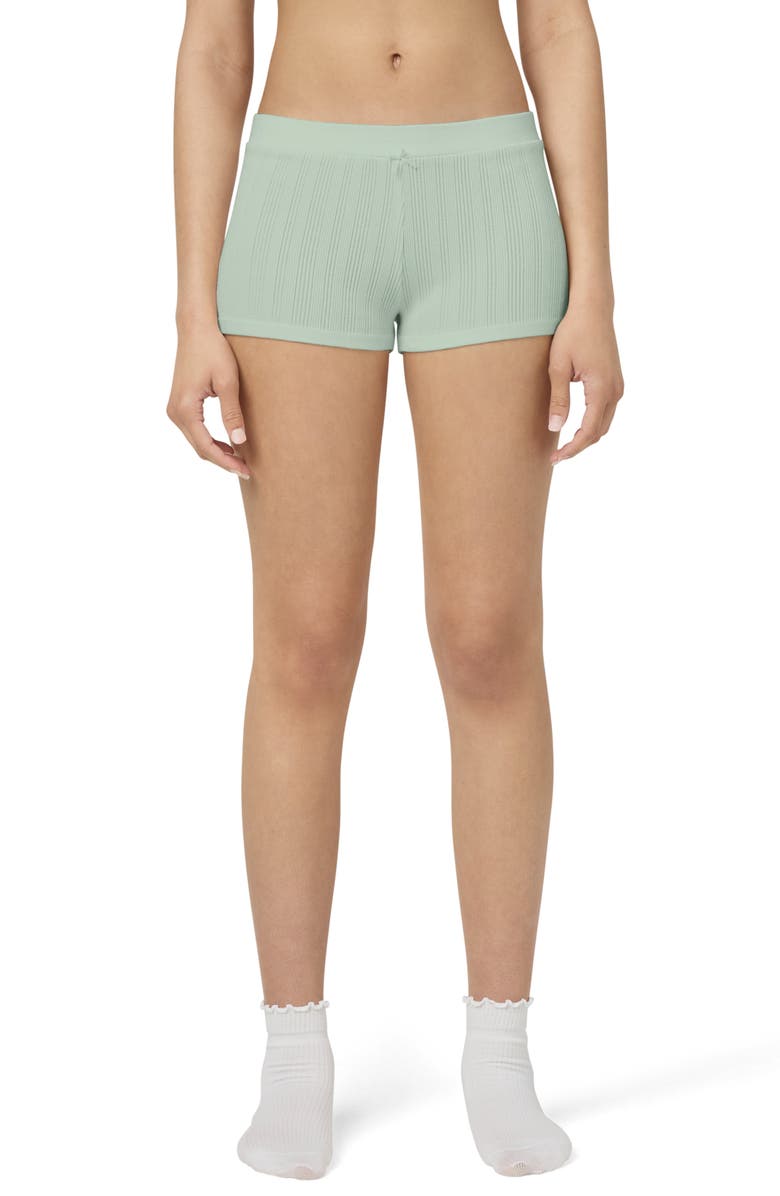 Florence by Mills Ribbed Shorts, Main, color, Iceberg Green