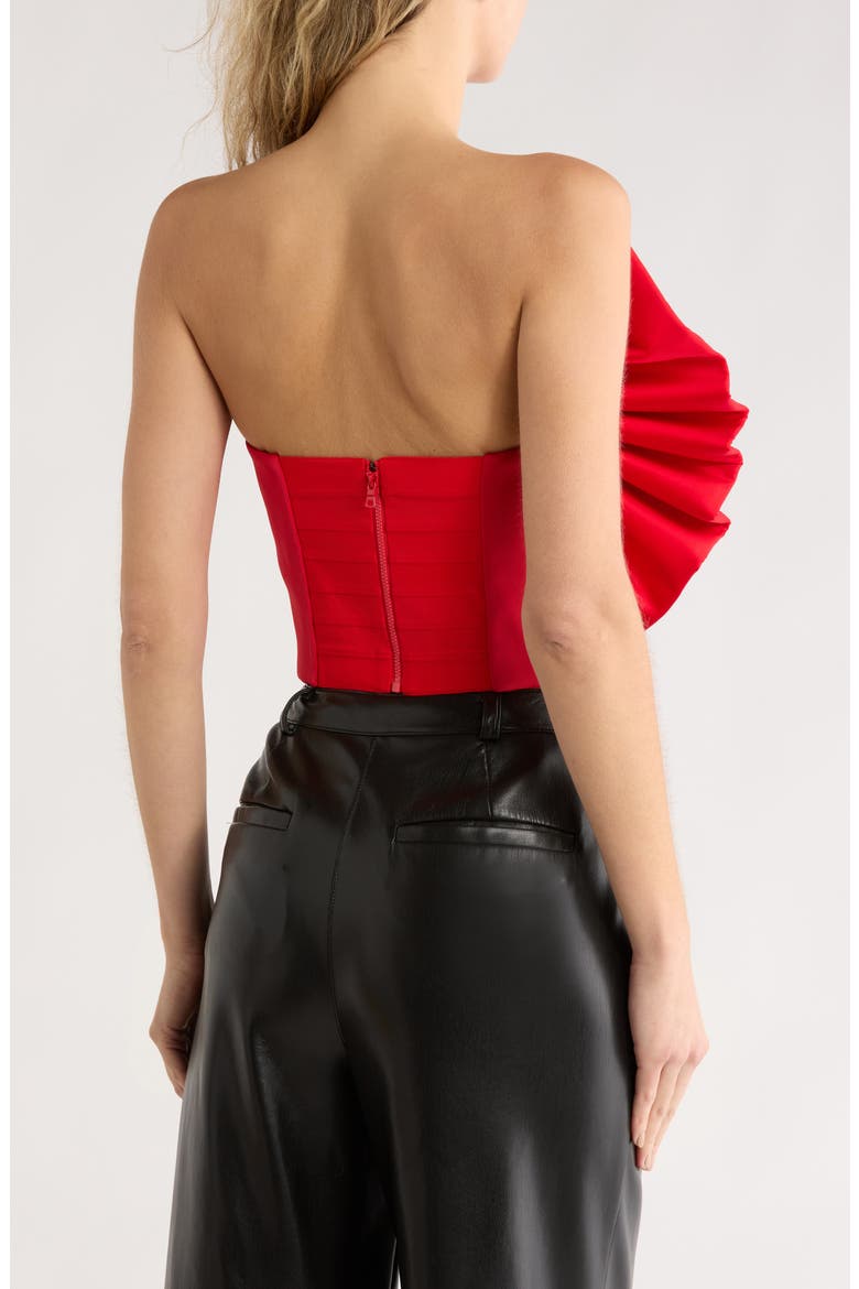 Sibella Bow Tube Top, Alternate, color, BRIGHT RUBY