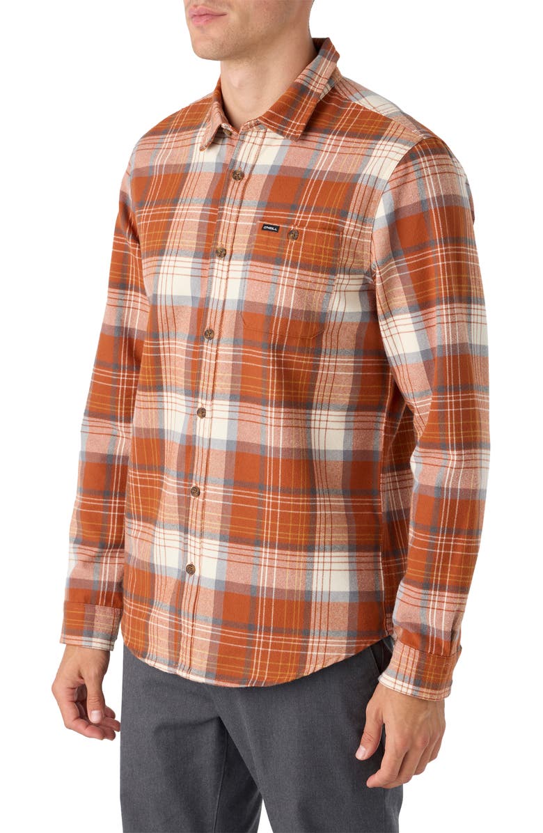 O'Neill Winslow Plaid Flannel Button-Up Shirt, Alternate, color, 