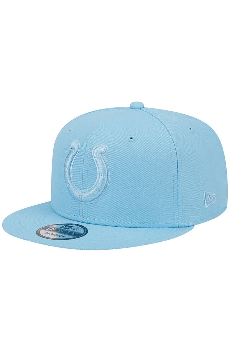 New Era Men's New Era Light Blue Indianapolis Colts Color Pack Brights 9FIFTY Snapback Hat, Main, color,