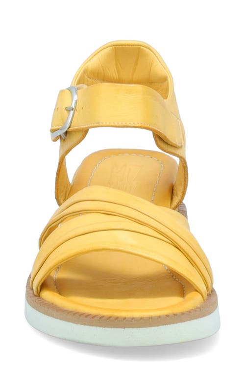 Miz Mooz Emelina Ankle Strap Platform Wedge Sandal In Ochre