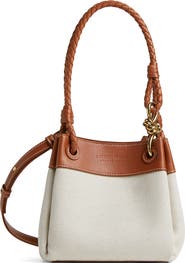 Bottega Veneta Small Andiamo Canvas & Leather Crossbody Bag