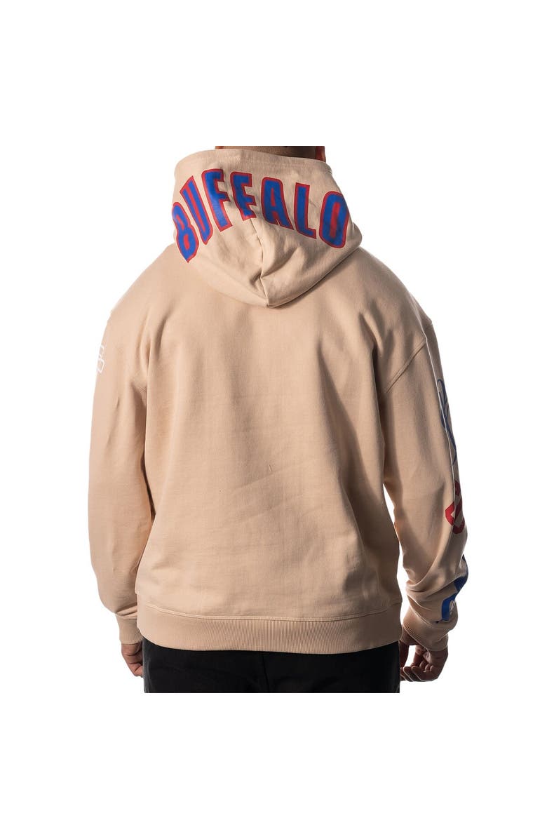 THE WILD COLLECTIVE Unisex The Wild Collective Cream Buffalo Bills Heavy Block Graphic Pullover Hoodie, Alternate, color, 